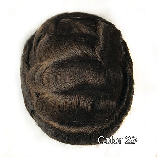 Stock Full French Lace Hairpieces for Men - Double Show Hair Wigs