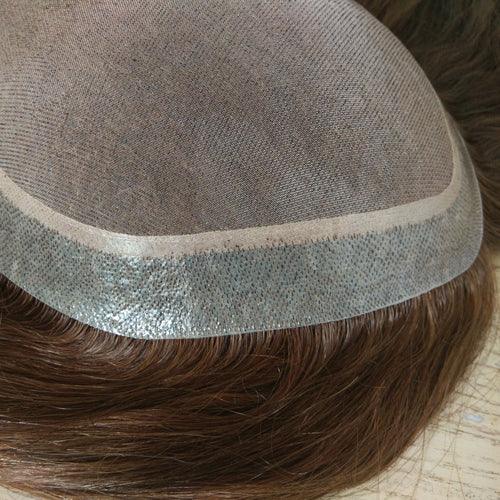 Fine Mono Women Toupee Human Hair - Double Show Hair Wigs