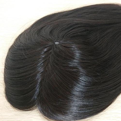 Fishnet Base Human Hair Topper for women Custom made - Double Show Hair Wigs