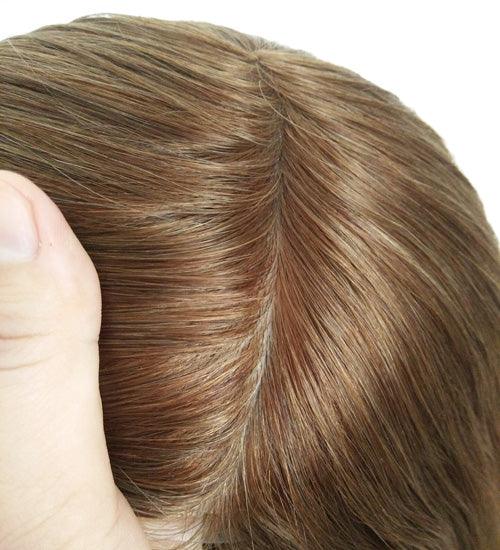 Injected Skin Women Hair Topper for Hair loss - Double Show Hair Wigs