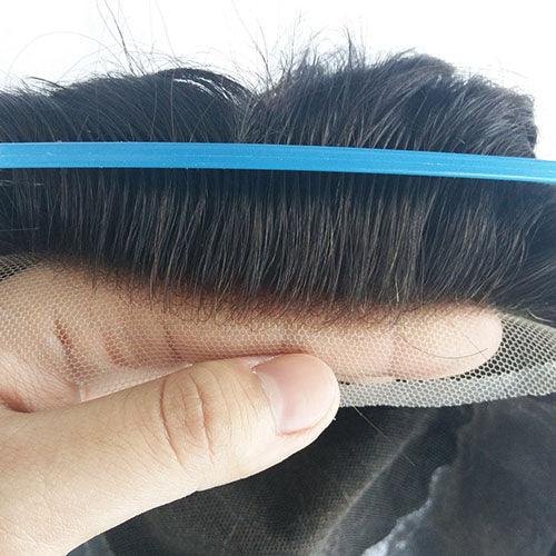 Q6 French Lace Toupee Natural Hairline Men Wig Male Hair Prosthesis - Double Show Hair Wigs