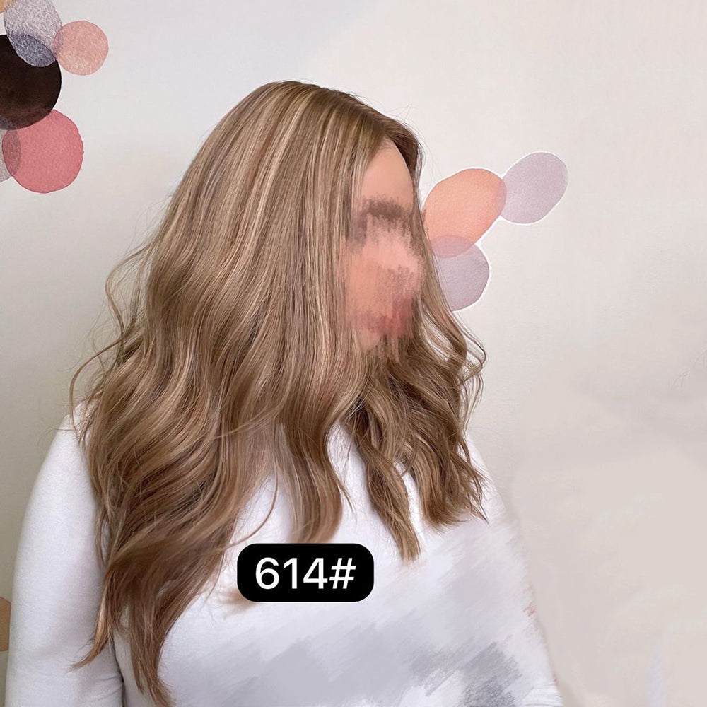 Highlight Blond Color Brazilian Virgin Hair Lace Top Wigs for Women - Double Show Hair Wigs