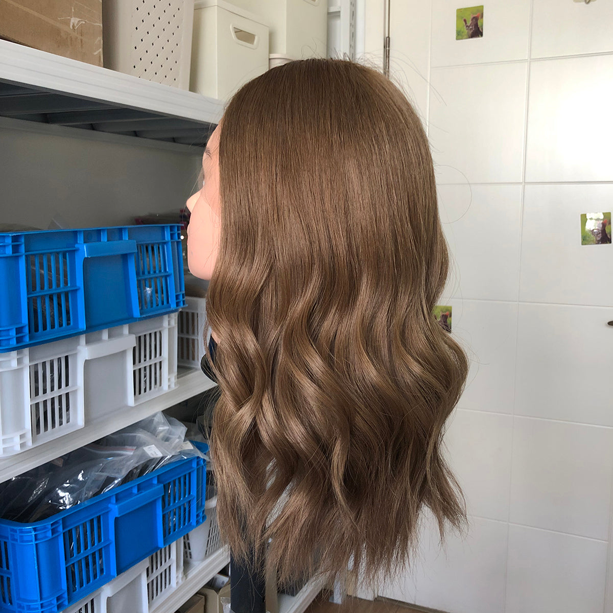 Light Brown Brazilian Virgin Hair Lace Top Wigs for Women - Double Show Hair Wigs