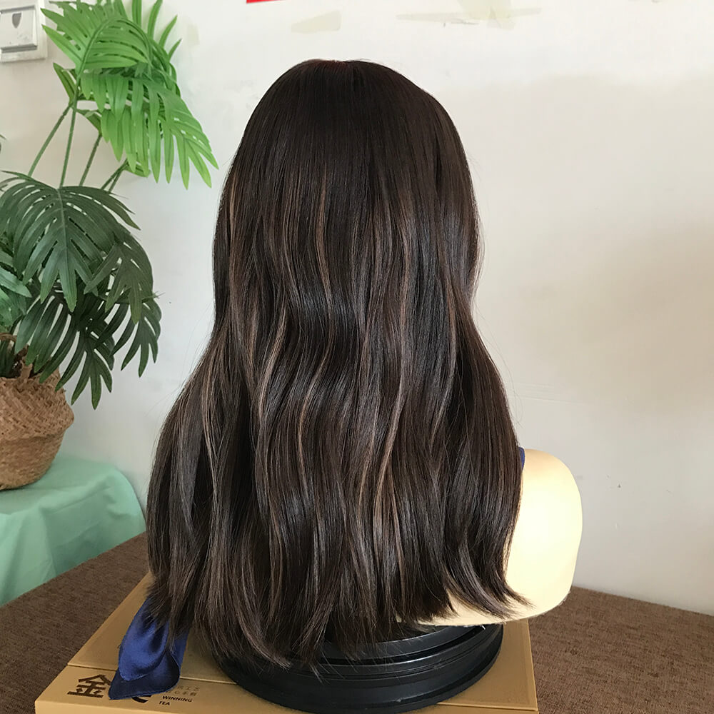 Lace Front Exquisite Women's Wig with Jewish Styling in Virgin Human Hair - Double Show Hair Wigs