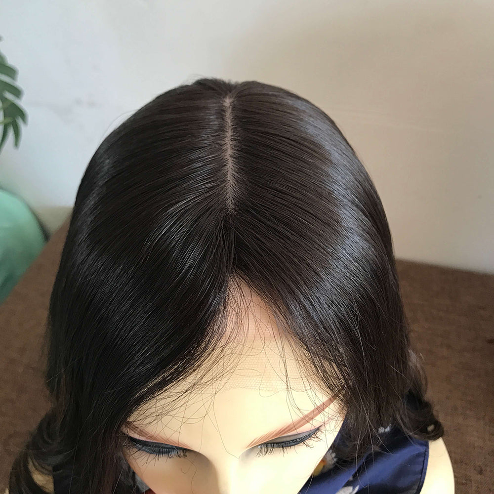 Lace Front Exquisite Women's Wig with Jewish Styling in Virgin Human Hair - Double Show Hair Wigs
