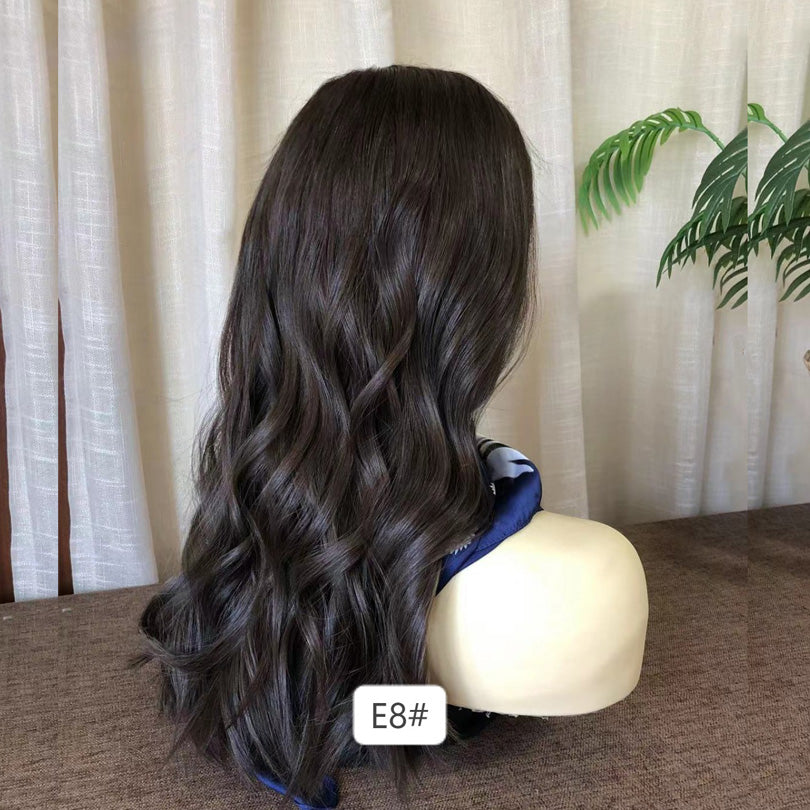 Dark Brown European Virgin Hair Lace Top Wigs for Women - Double Show Hair Wigs