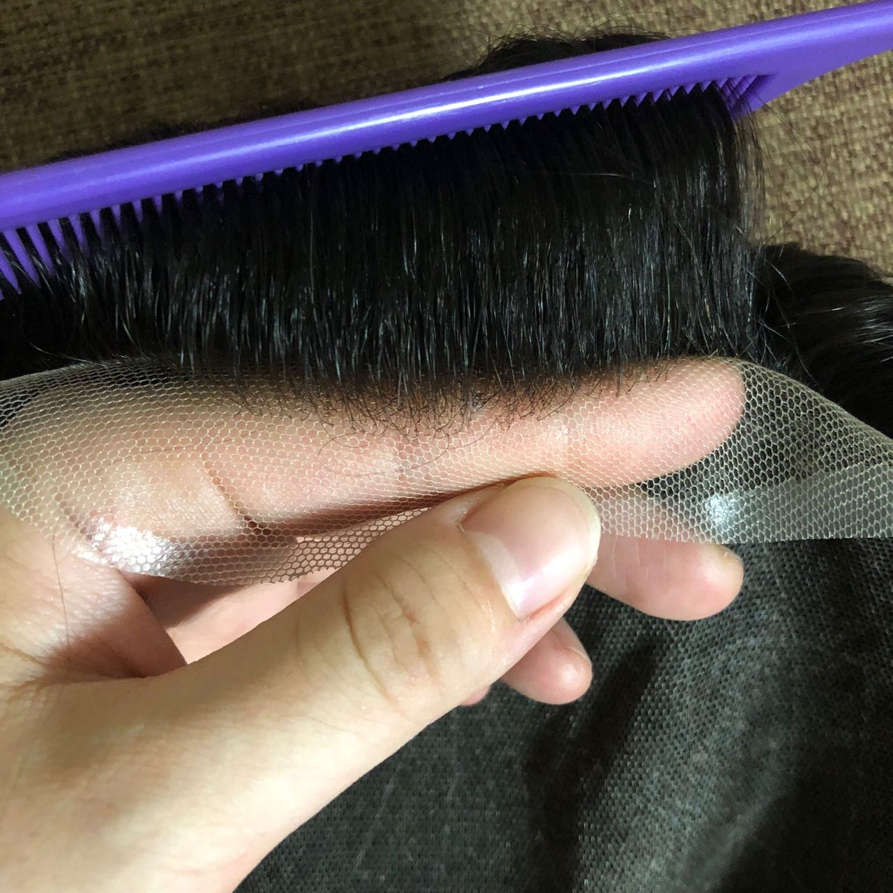 Stock Full French Lace Hairpieces for Men - Double Show Hair Wigs