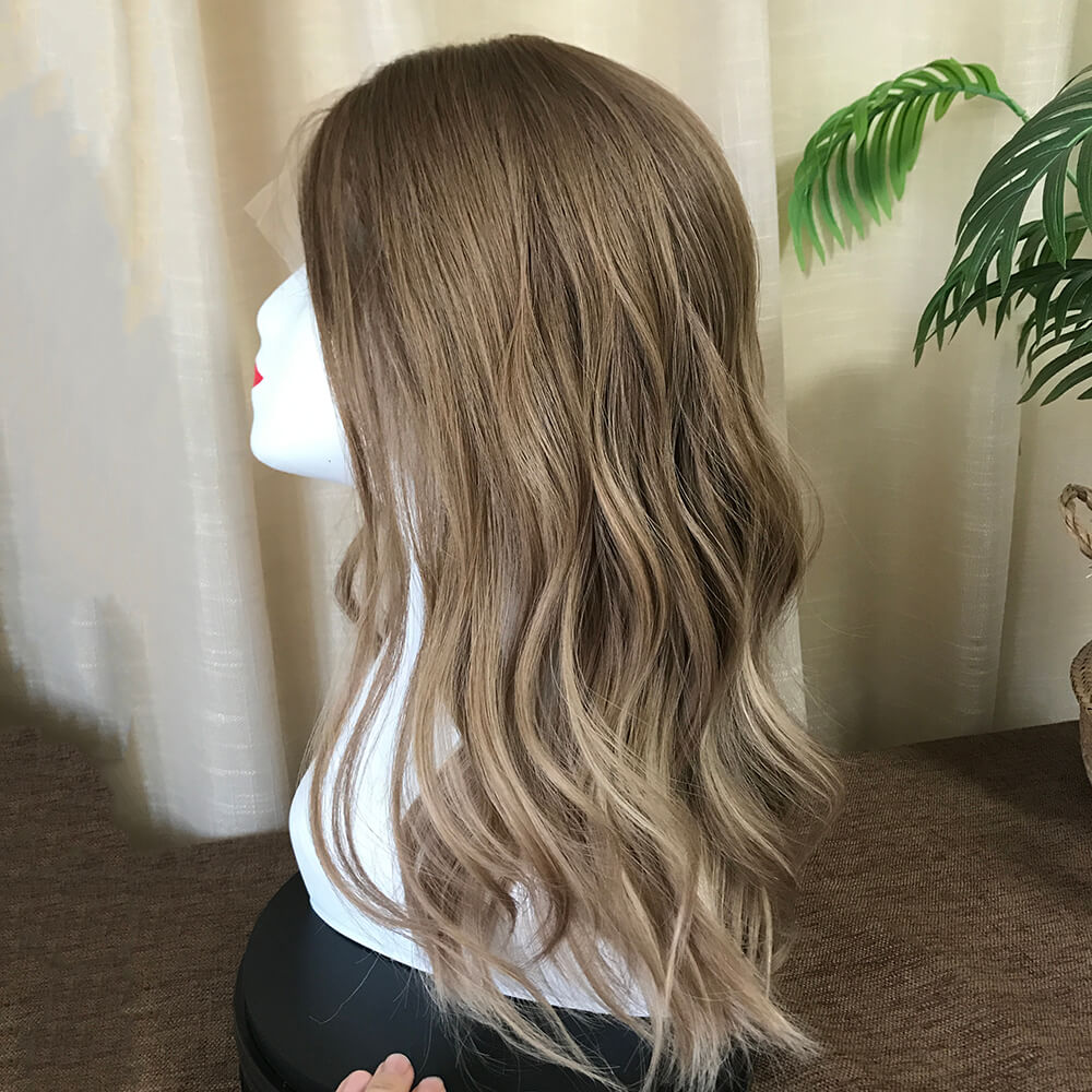 Stunning Blonde Glam Lace Top Women's Wig - Double Show Hair Wigs