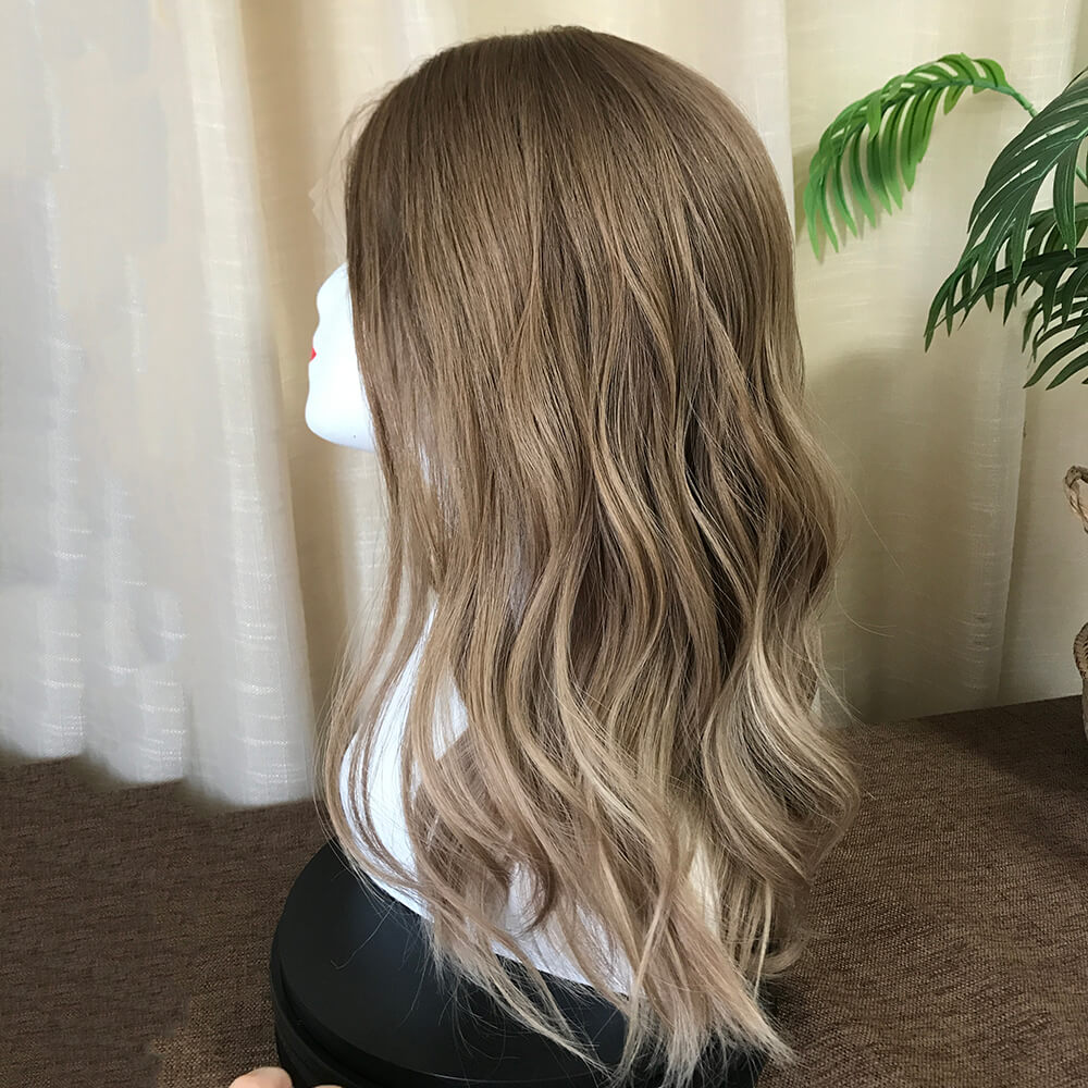 Stunning Blonde Glam Lace Top Women's Wig - Double Show Hair Wigs