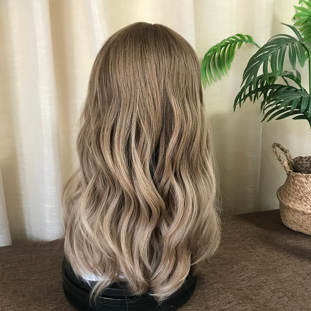 Stunning Blonde Glam Lace Top Women's Wig - Double Show Hair Wigs