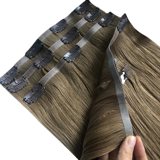 Clip In PU Hair Extensions Human Hair - Double Show Hair Wigs