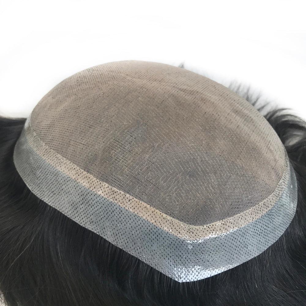 Custom Hair System for men in Durable Mono Base - Double Show Hair Wigs