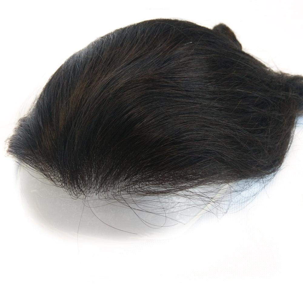 Custom Made Hair Replacement Unit for Man All V looped Flat Back Style - Double Show Hair Wigs