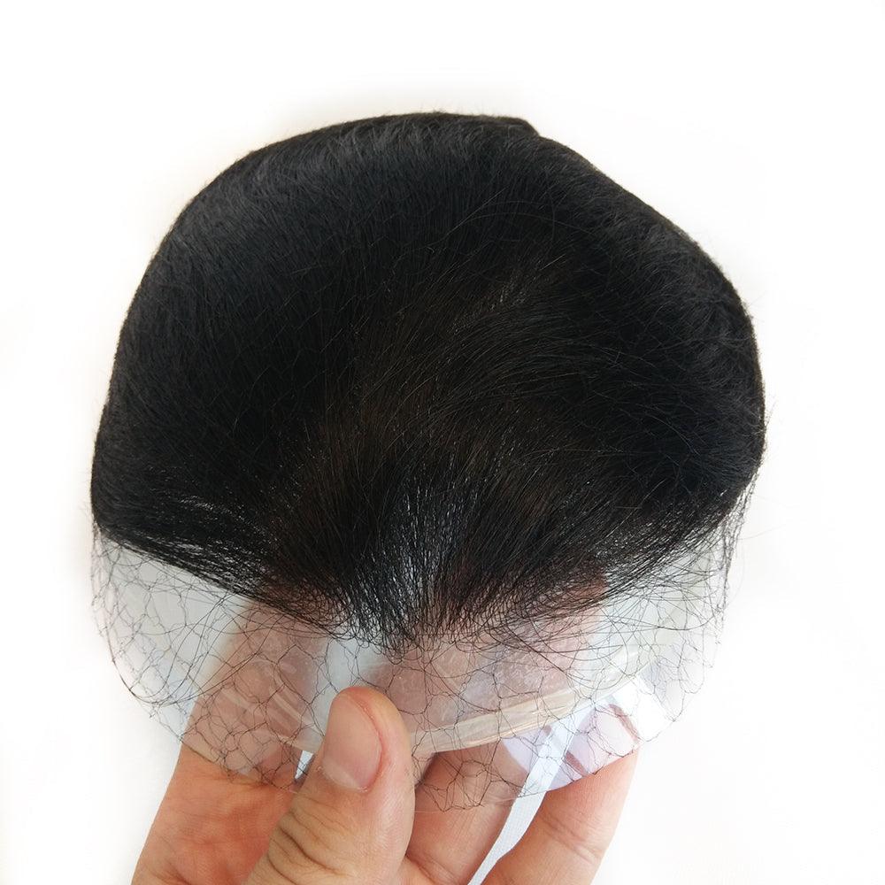 Custom Made Hair Replacement Unit for Man All V looped Flat Back Style - Double Show Hair Wigs