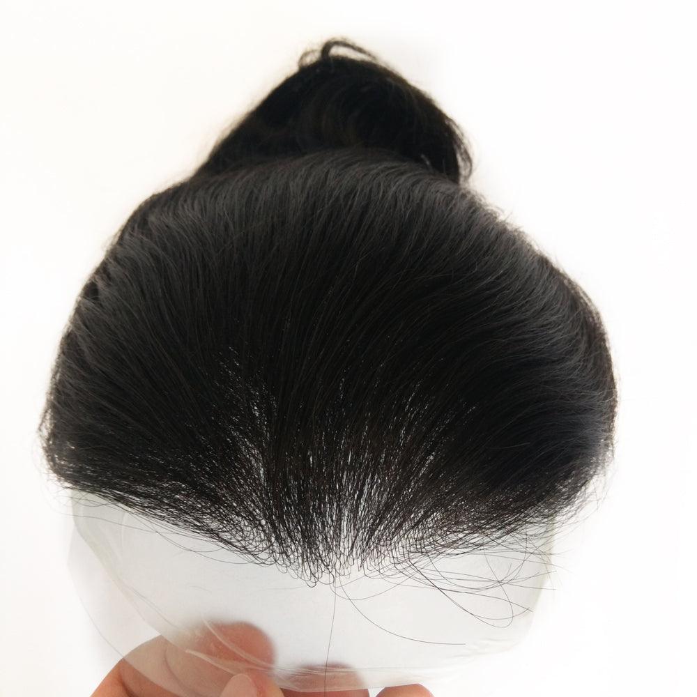Custom Made Hair Replacement Unit for Man All V looped Flat Back Style - Double Show Hair Wigs
