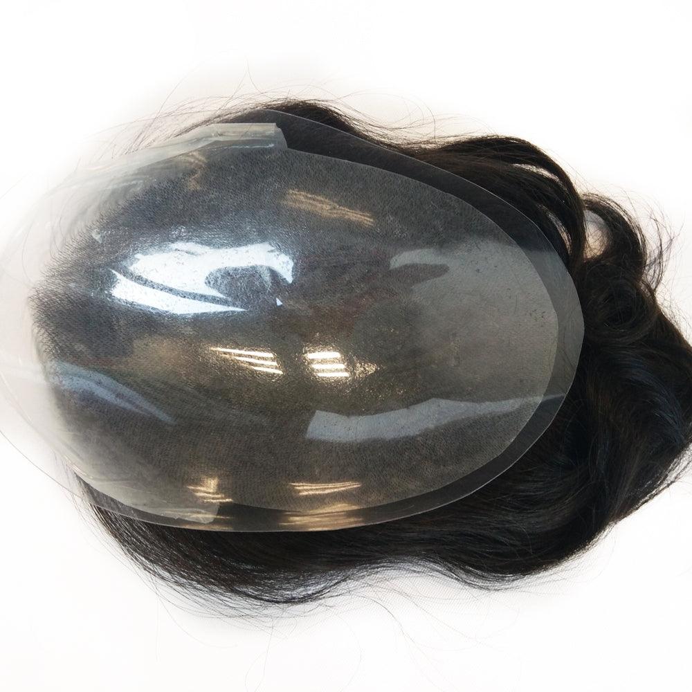 Custom Made Hair Replacement Unit for Man All V looped Flat Back Style - Double Show Hair Wigs