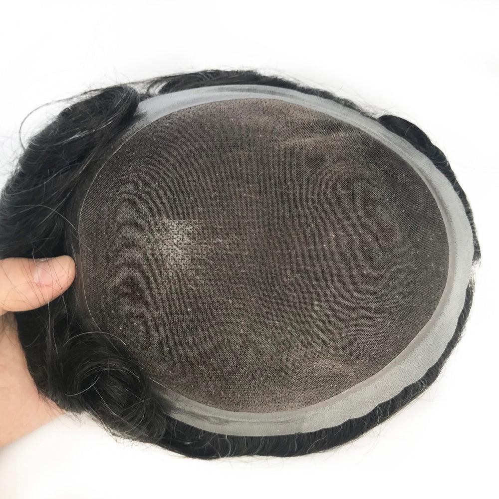 Customized Fine Mono Hair Replacement for men - Double Show Hair Wigs