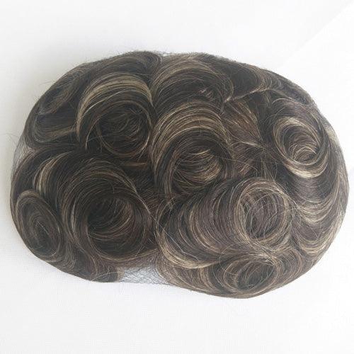 Customized Hair Prosthesis For men with Highlight - Double Show Hair Wigs