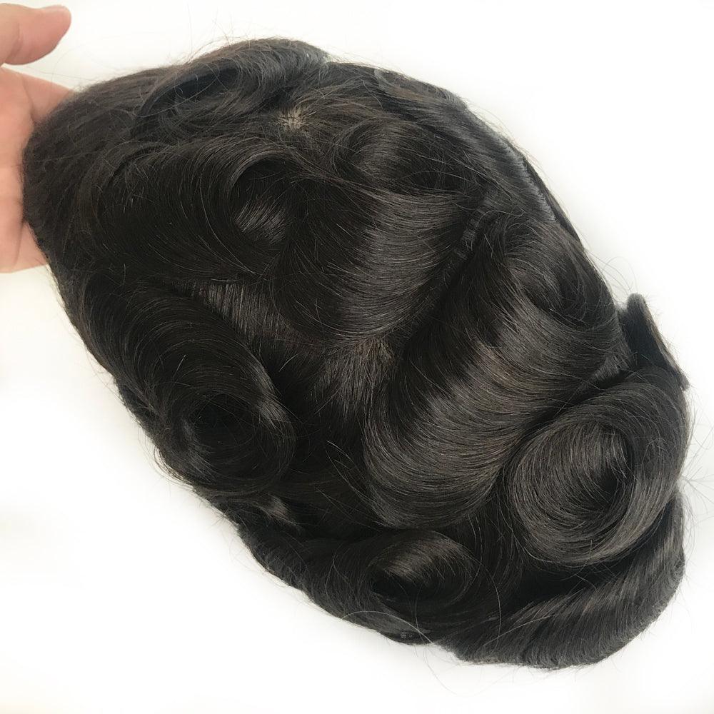 Customized Hair Replacement Diamond Lace Base - Double Show Hair Wigs