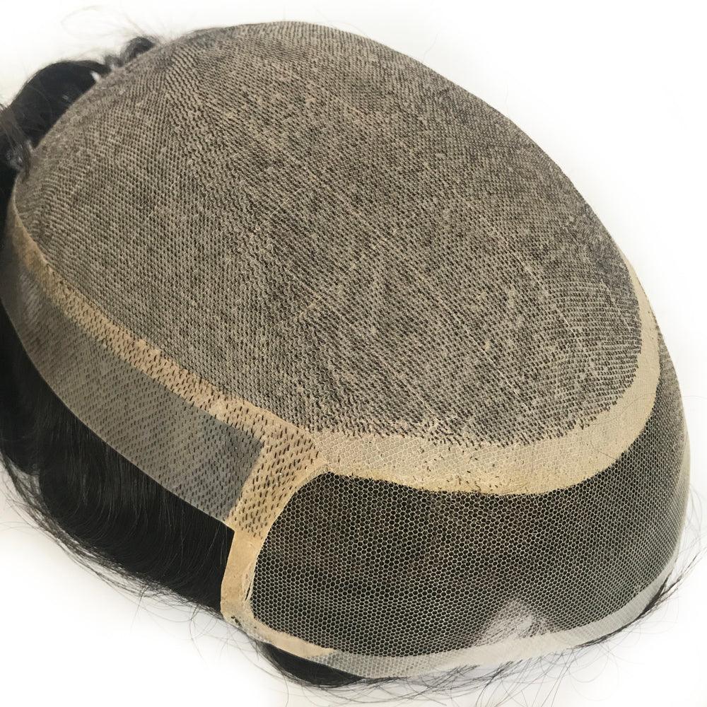 Customized Hair Replacement Diamond Lace Base - Double Show Hair Wigs