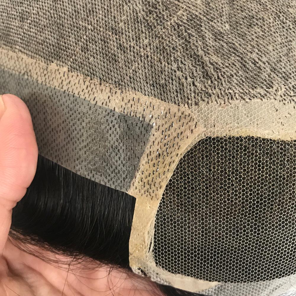 Customized Hair Replacement Diamond Lace Base - Double Show Hair Wigs