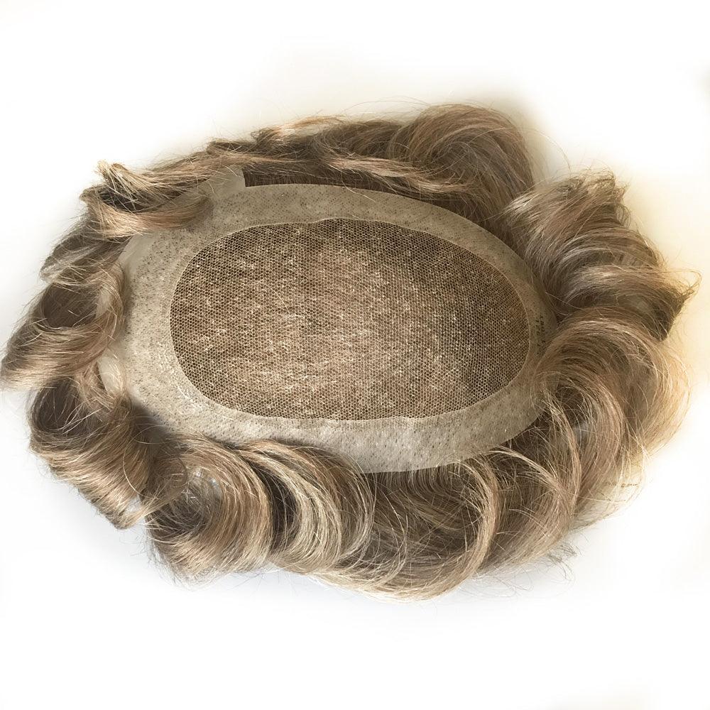 Customized Hair Replacement For Male Blonde Human Hair Color 2020 - Double Show Hair Wigs