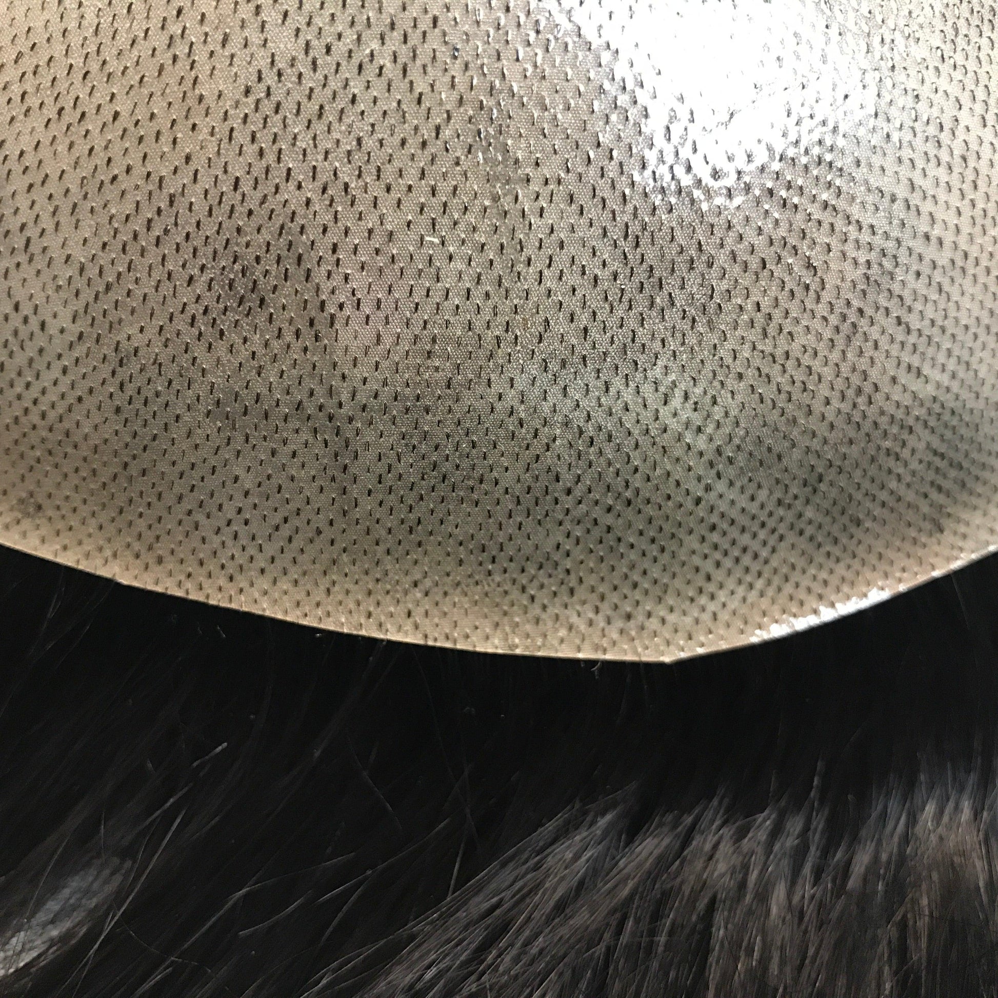 Customized Human Hair Toupee for Men Gauze Poly skin with mono center - Double Show Hair Wigs