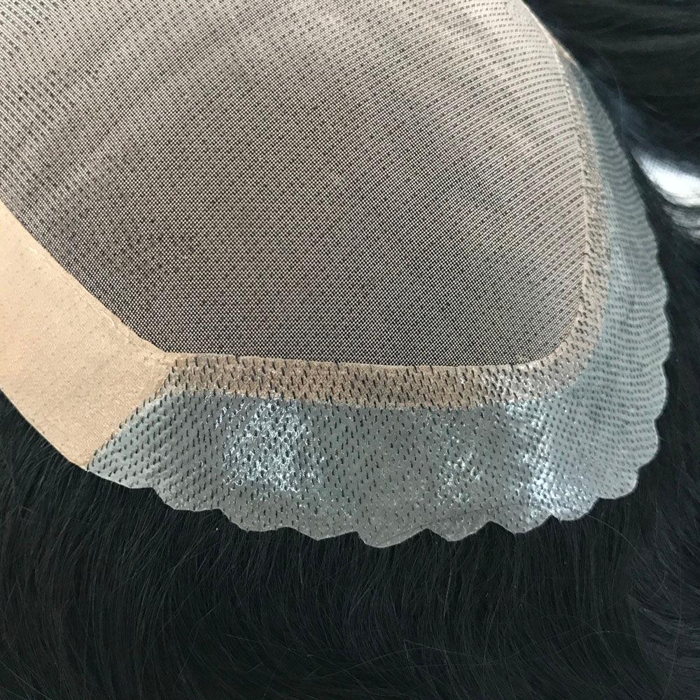 Durable Human Hair Toupee for men customized - Double Show Hair Wigs