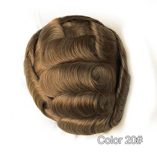 Durable Skin Knotted Toupee for Men - Double Show Hair Wigs