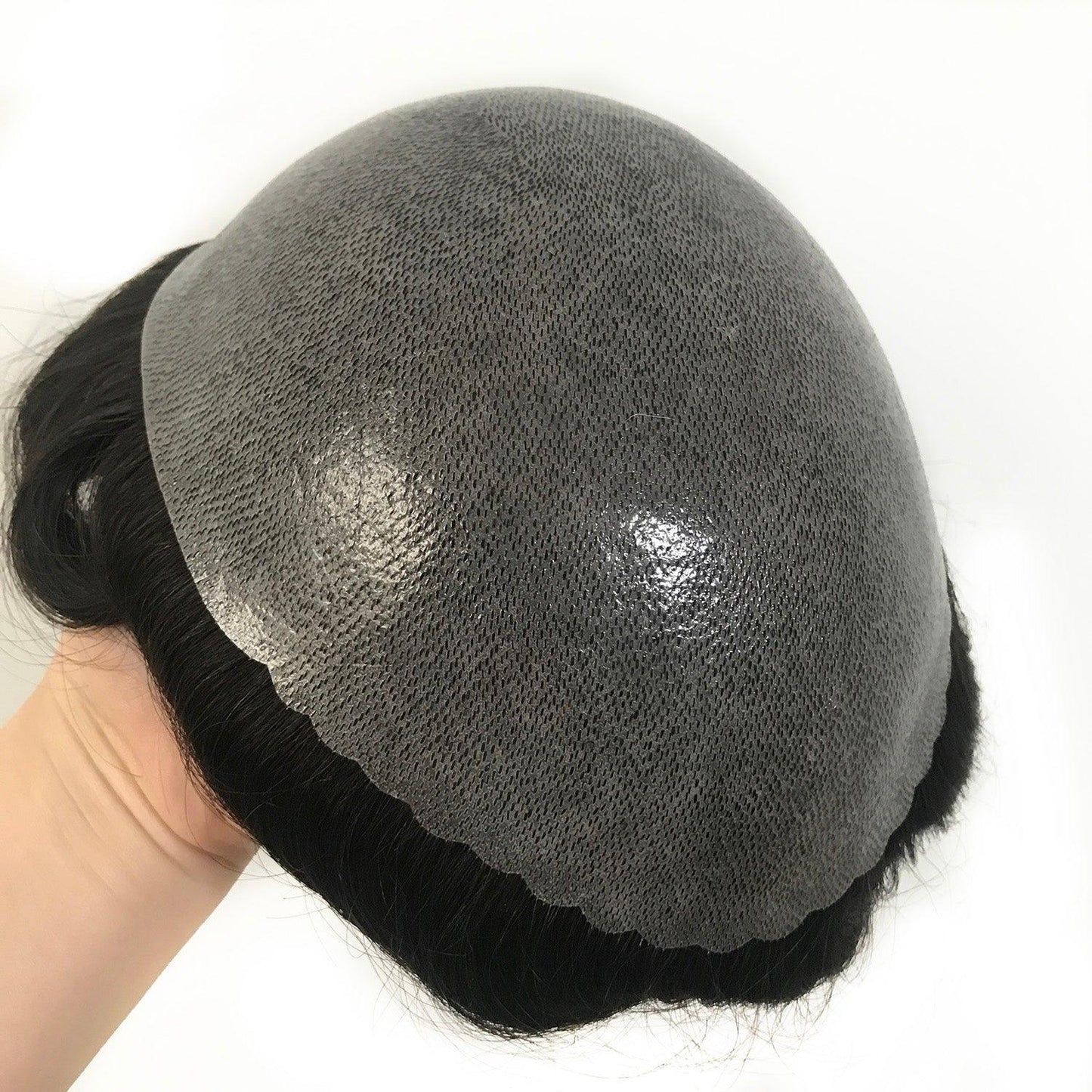 Durable Skin Knotted Toupee for Men - Double Show Hair Wigs