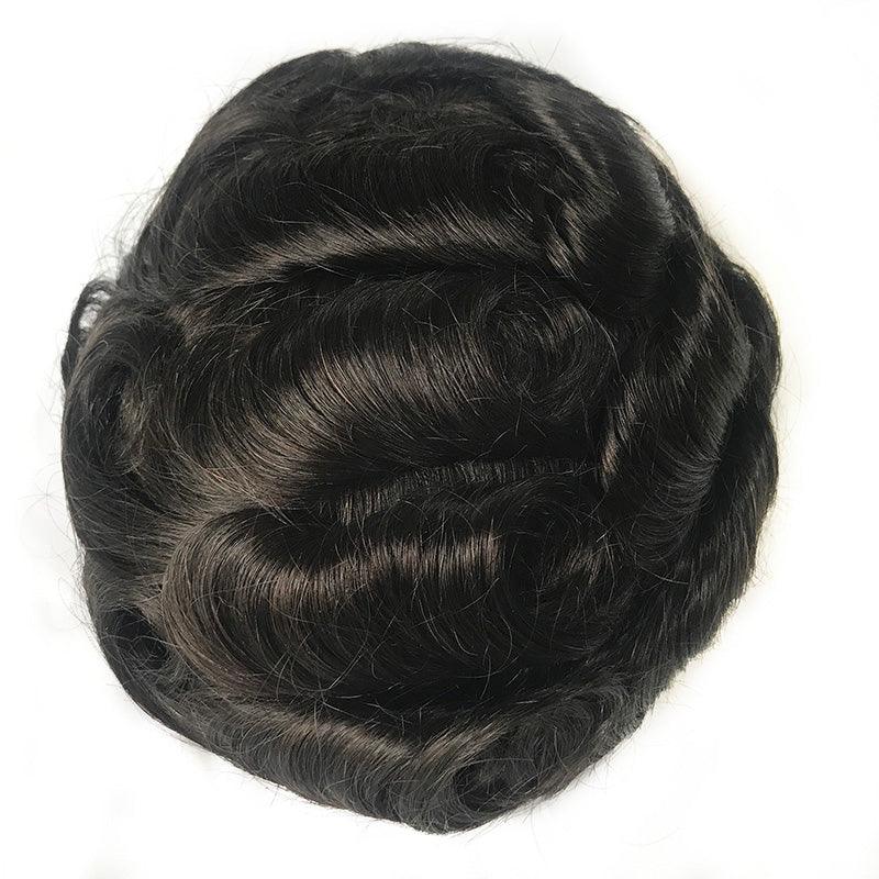 Durable Skin Knotted Toupee for Men - Double Show Hair Wigs