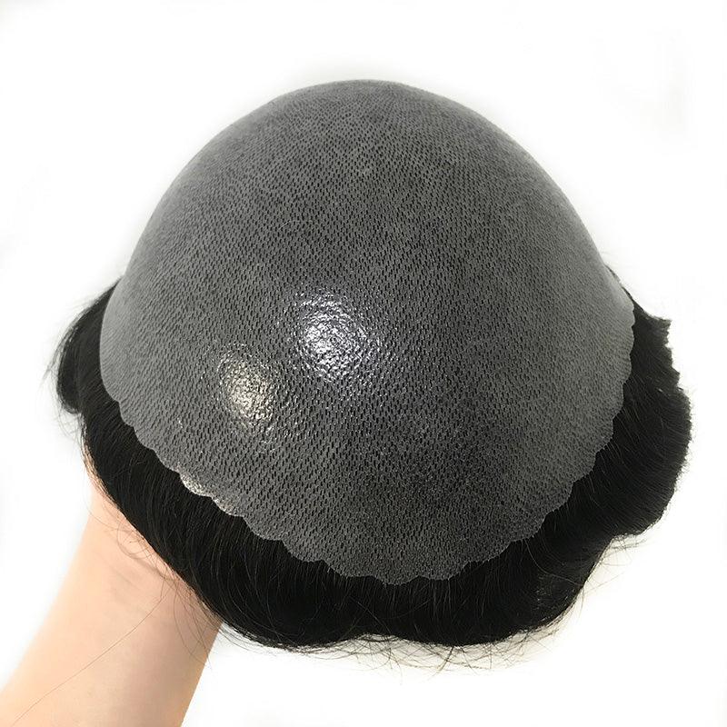 Durable Skin Knotted Toupee for Men - Double Show Hair Wigs