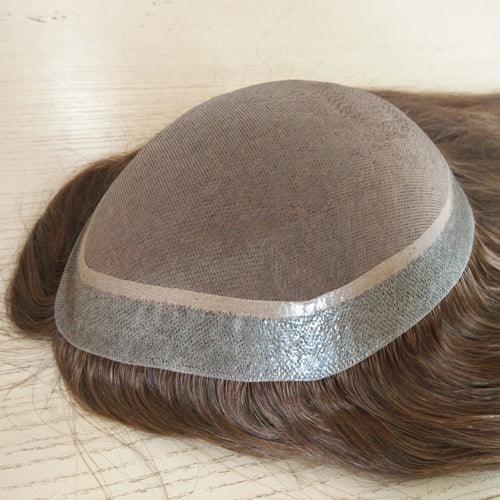 Fine Mono Women Toupee Human Hair - Double Show Hair Wigs