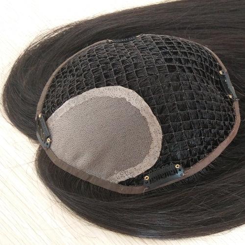 Fishnet Base Human Hair Topper for women Custom made - Double Show Hair Wigs