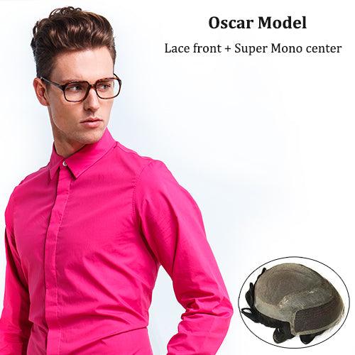 French Lace Front Male Hair Prosthesis - Double Show Hair Wigs