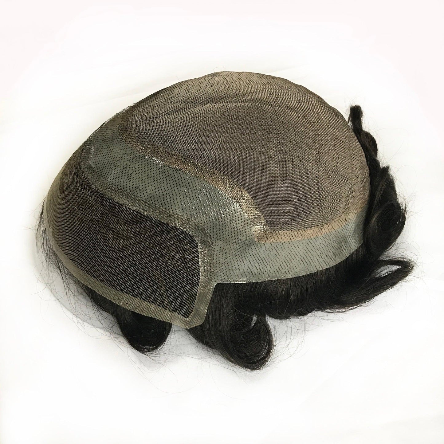 French Lace Front Male Hair Prosthesis - Double Show Hair Wigs