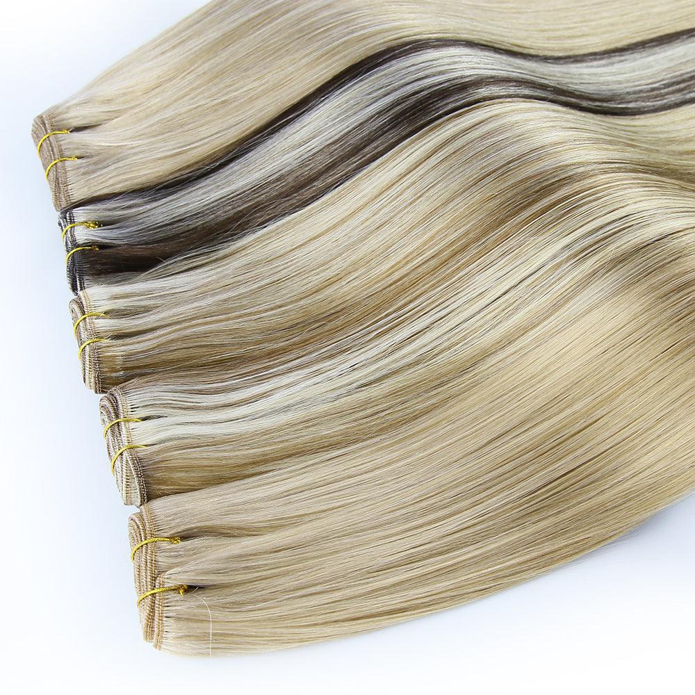 Natural Human Hair Bundles Straight Hair Extensions For Women 100g Double Drawn Hairpiece - Double Show Hair Wigs