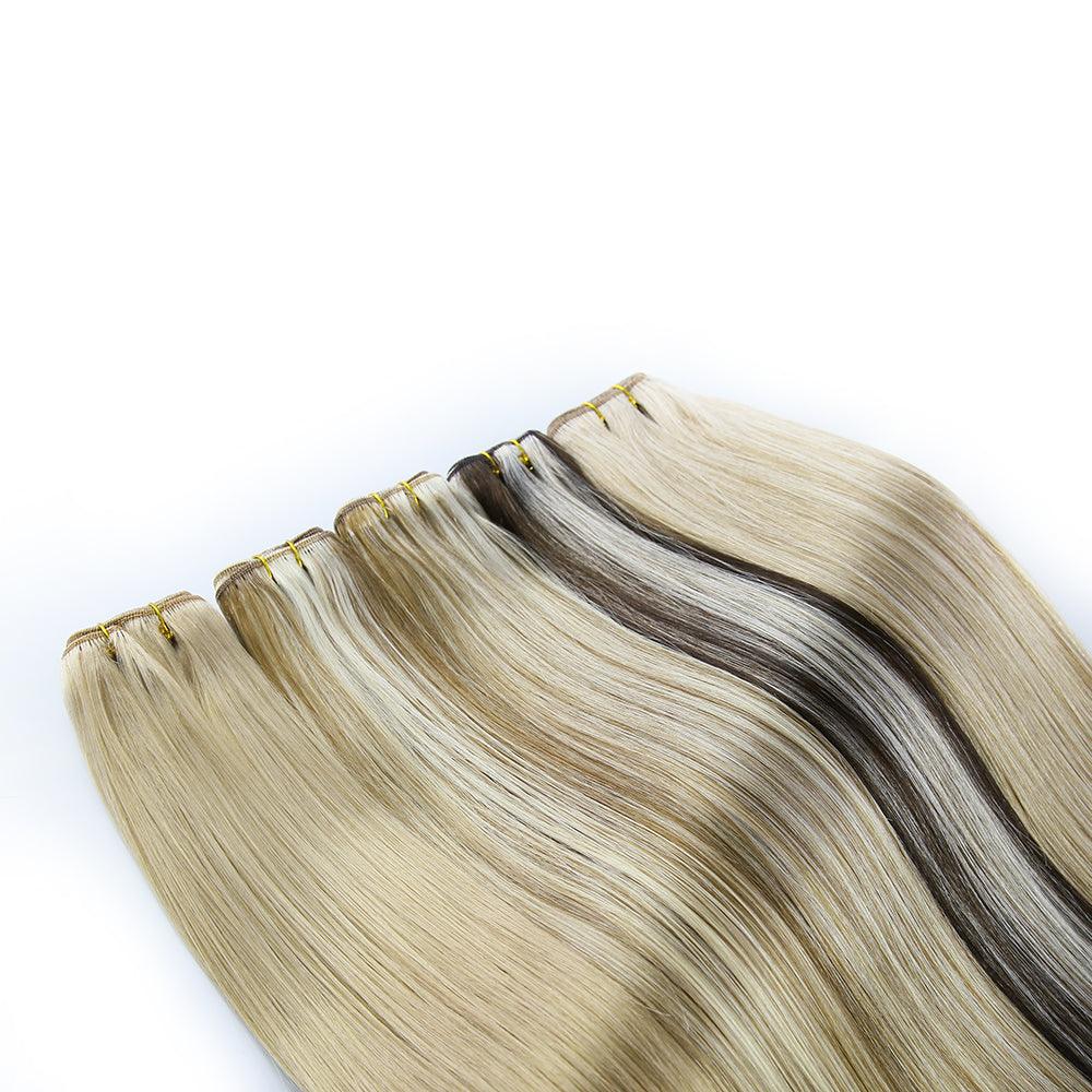 Natural Human Hair Bundles Straight Hair Extensions For Women 100g Double Drawn Hairpiece - Double Show Hair Wigs