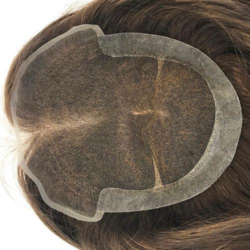 Q6 Human Hair Toupee for Women - Double Show Hair Wigs
