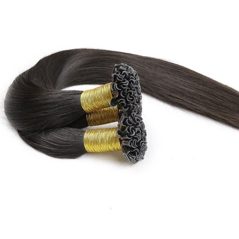 U Tip Natural Hair Extensions Capsule Brazilian Remy Hair Nail Tip Hair Weft Smoothing Keratin Fusion Human Hair - Double Show Hair Wigs