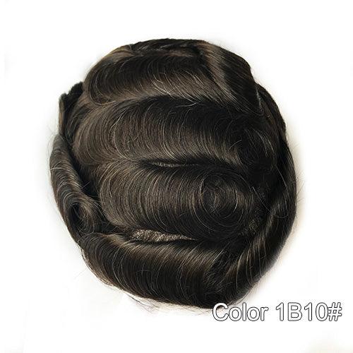 Ultra Thin Skin Hair Replacement System for Men - Double Show Hair Wigs