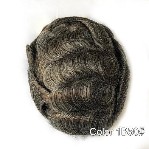 Ultra Thin Skin Hair Replacement System for Men - Double Show Hair Wigs