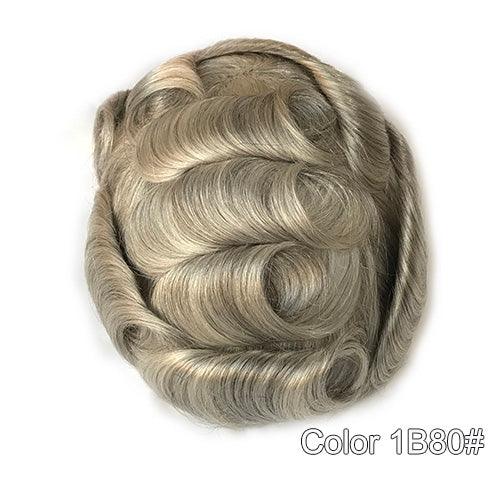 Ultra Thin Skin Hair Replacement System for Men - Double Show Hair Wigs