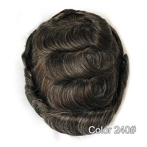 Ultra Thin Skin Hair Replacement System for Men - Double Show Hair Wigs