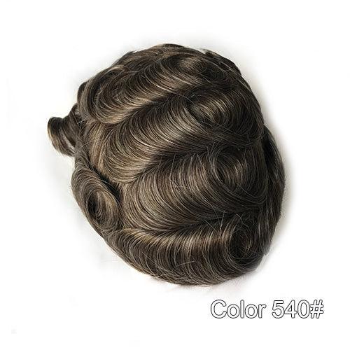 Ultra Thin Skin Hair Replacement System for Men - Double Show Hair Wigs