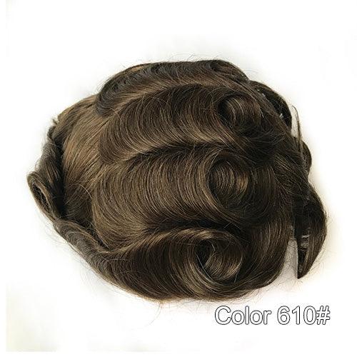 Ultra Thin Skin Hair Replacement System for Men - Double Show Hair Wigs