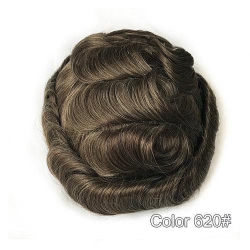 Ultra Thin Skin Hair Replacement System for Men - Double Show Hair Wigs