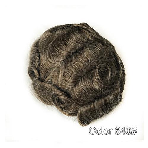 Ultra Thin Skin Hair Replacement System for Men - Double Show Hair Wigs