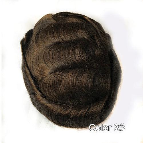 Ultra Thin Skin Hair Replacement System for Men - Double Show Hair Wigs