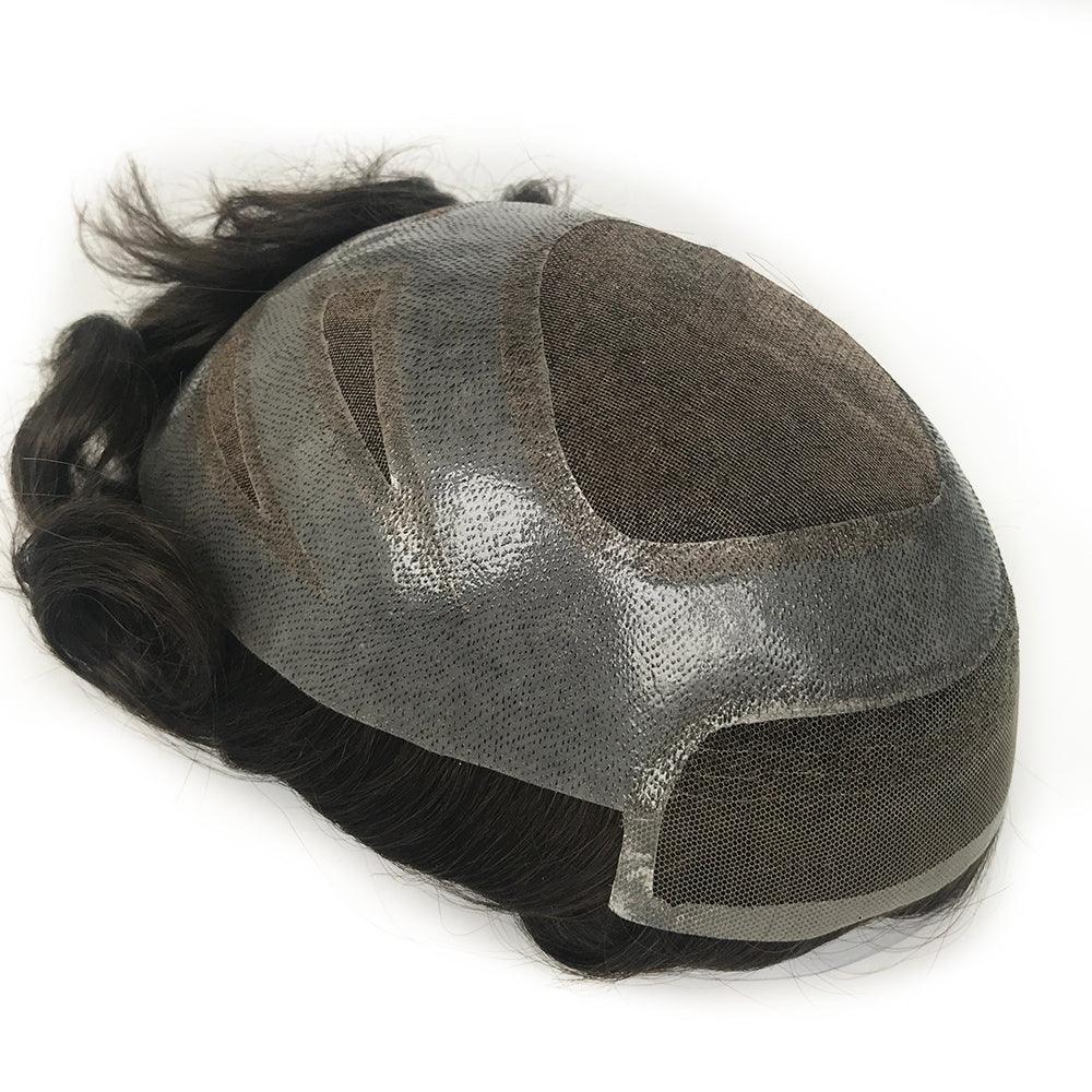 Versalite Hair System For Men Fine Welded Mono in Center - Double Show Hair Wigs